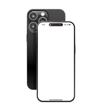 15 Generation Smartphone Front and Back Mockup Stock Illustration