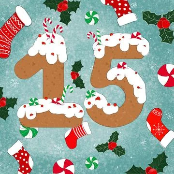 15 gingerbread figure Stock Illustration