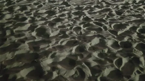 15 June 2024 Los Angeles, California - Beach Sand Walking Night Video stock 305073053
