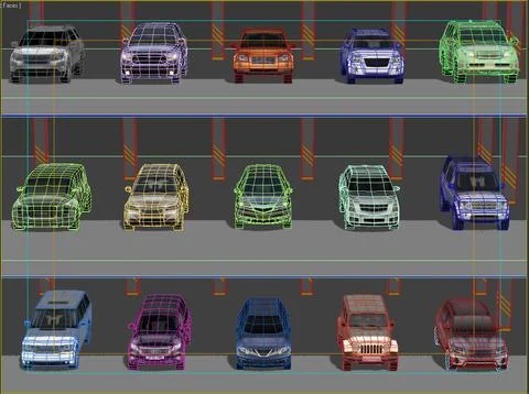 15 Low Poly SUVs (No Brands) 3D Model