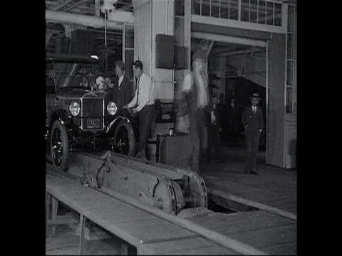 15 Millionth Ford Model T Leaves Assembly Line Stock Footage 80472763