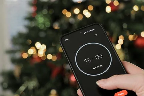 15 minute timer christmas lights Stock Photos