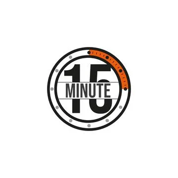 15-Minute Timer: Sleek and Accurate Countdown Design Illustrazione stock