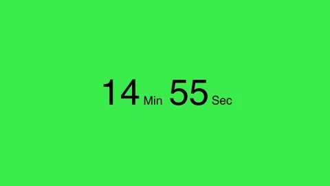 15 minutes countdown clock timer animation. From 14 to 15 minute, digital countd 스톡 동영상 342407896