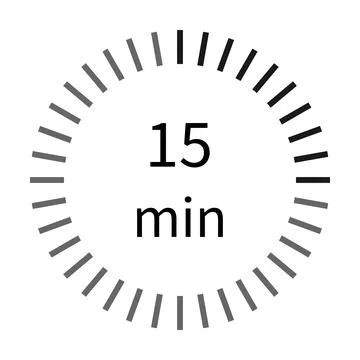 15 minutes digital timer stopwatch icon vector for graphic design, logo, we.. Stockillustratie