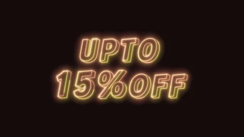 Up To 15% Off Neon Text Seamless Loop with Black Background 4K Video stock 311433191