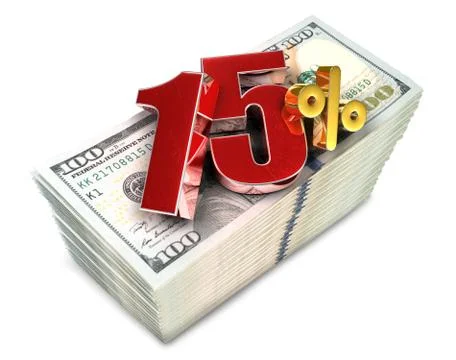 15 percent 3d. Stock Illustration