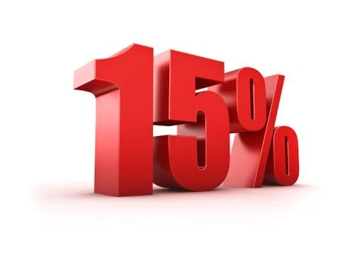 15 percent Stock Illustration