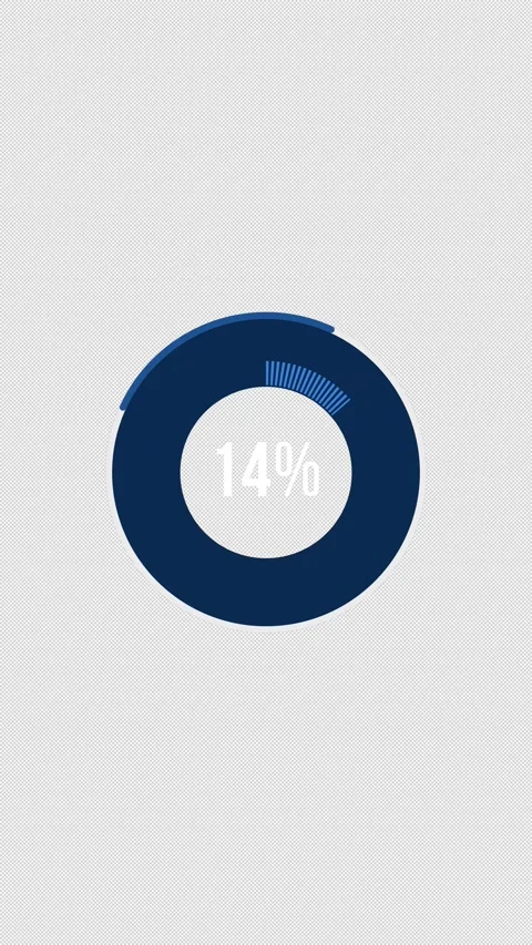 15 Percent Smartphone Screen Loader Animation in 4K Seamless Loop Видео 336040087