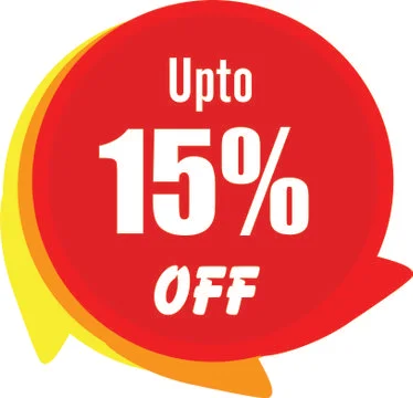 Up to 15 Percentage  Off Vector Graphic Stock Illustration