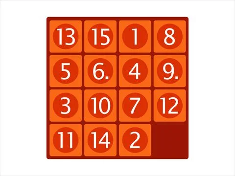15 puzzle Stock Illustration