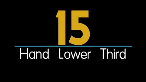 15 reel Hand Lower Third Stock After Effects