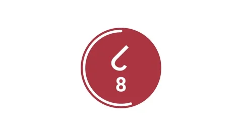15-sec white countdown timer displaying Devanagari and Western Arabic on red  Stock Footage 286758805