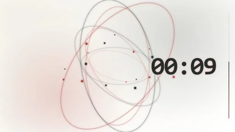 15-Second Abstract Countdown Timer with RGB Shift Effect Stock Footage 340465158