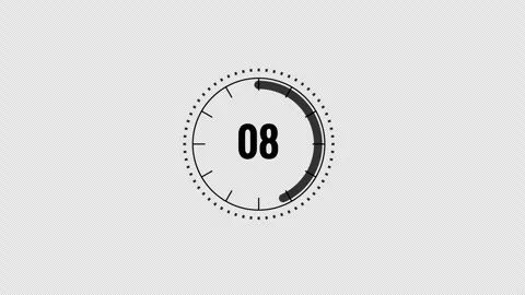 15 Second Circular Reverse Countdown Timer Animation in 4K Stock Footage 339503835