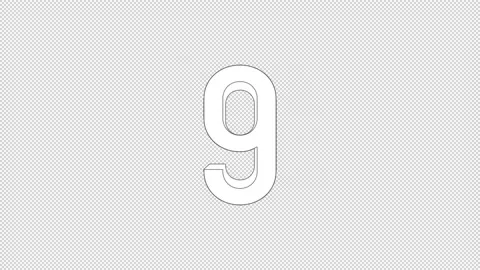 15 second Countdown 3D Numbers (Alpha-HD) Vidéo 234635808