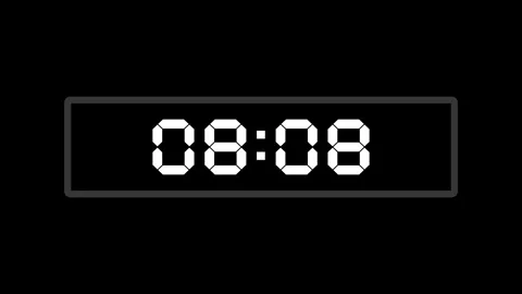 15 second Countdown animation show on black background white rectangle Stock Footage 311768202