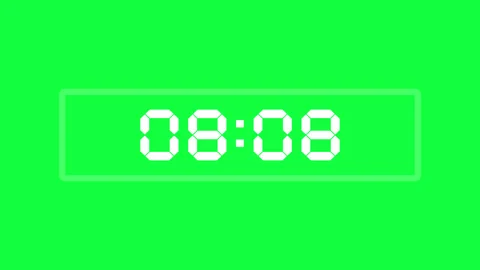 15 second Countdown animation show on green background with rectangle Stock Footage 311768283