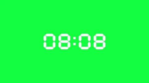 15 second Countdown animation show on green background Stock Footage 311769452
