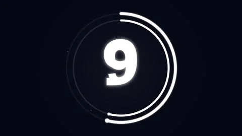 15 second Countdown glitch Stock Footage 335110537