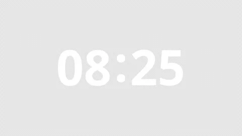 15 Second Countdown Timer on Black Background Video stock 342915389