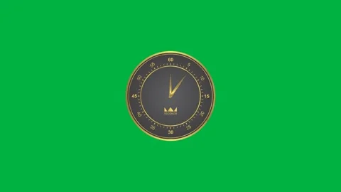 15 Second Countdown Timer Clock Landscape Green Background Stock Footage 282368466