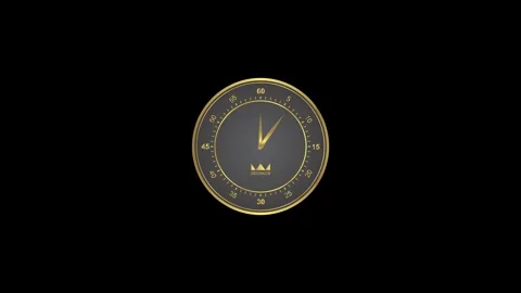 15 Second Countdown Timer Clock Landscape Black Background Stock Footage 282368516