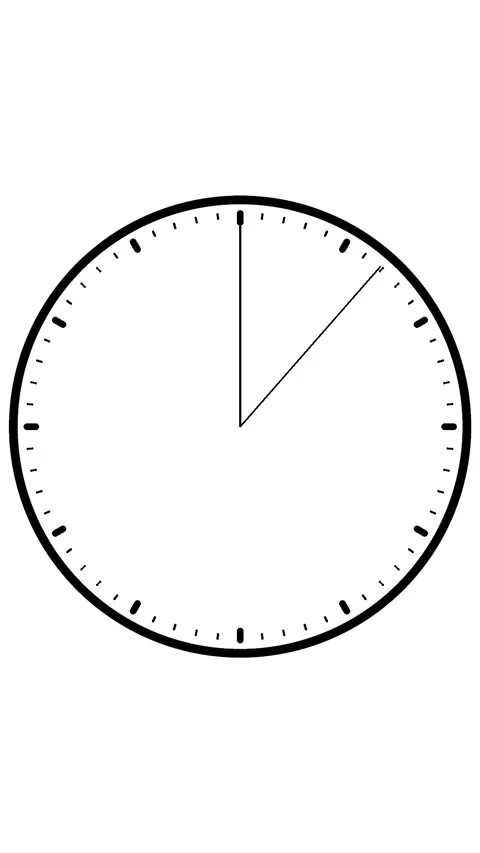 15 Second Countdown Timer Vertical White &amp; Black Stock Footage 281792617