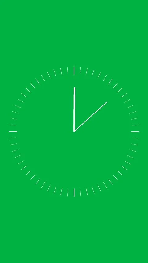 15 Second Countdown Timer Vertical Green and White Stock Footage 281793031