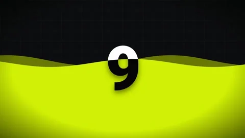 15 Second Liquid Wave Countdown Timer with Color Change Stock Footage 341789633