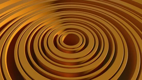 15-second seamlessly looping animation of orange-coloured concentric rings Stock Footage 335267430