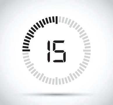 15 second timer 스톡 일러스트