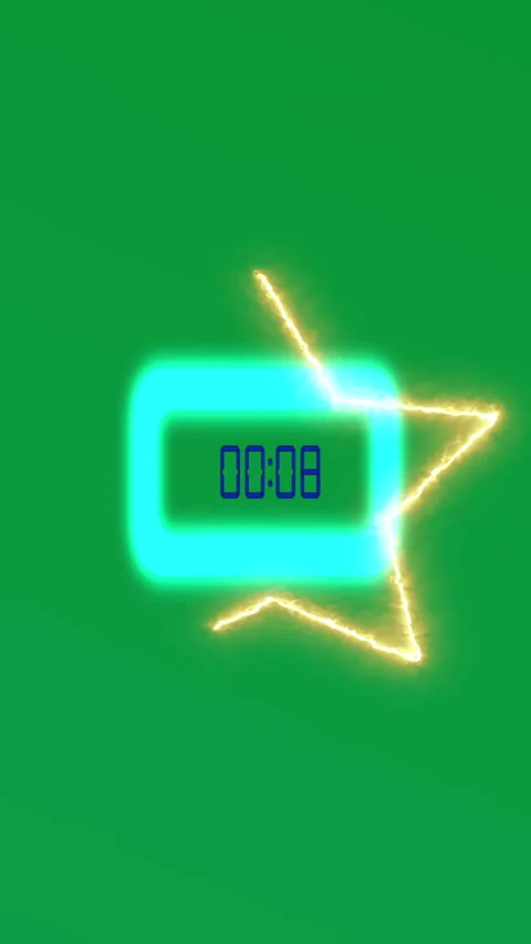 15 Second Vertical Green Screen Countdown Timer with Star Burn Out Effect 库存影片 333443274