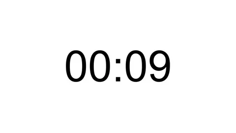 15 Seconds Clock Timer Countdown Landscape White Black Screen 库存影片 281791018