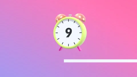 15 Seconds Countdown With Gradient Background And Progress Bar. Stock Footage 288158240
