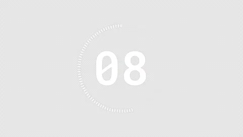 15 seconds countdown timer animation with transparent background Stock Footage 324562431