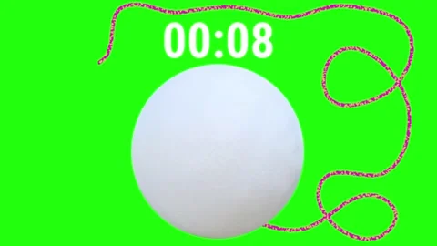 15 Seconds Countdown Timer With Exploding Snowball That Gives Rise To Snowman. Stock Footage 347117339