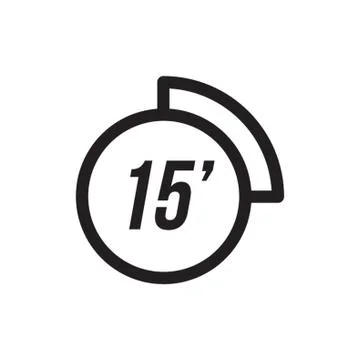15 seconds icon Stock Illustration