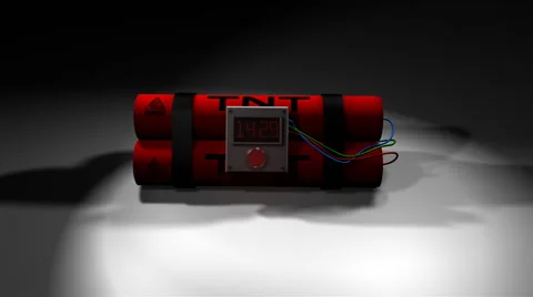 15 Seconds LCD Countdown on Dynamite Bomb  Video stock 983013