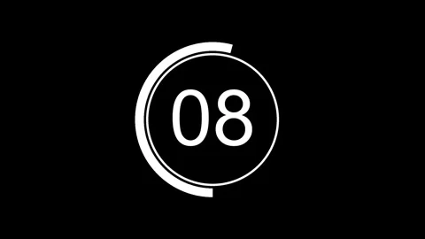 15 Seconds Timer Clock Countdown Landscape Black White Screen Vídeos de archivo 281793383