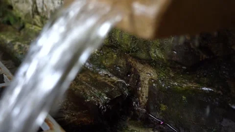1/5 Slowmotion Drinking Clean Fresh Water Flowing from the Tap Stock Footage 248828911