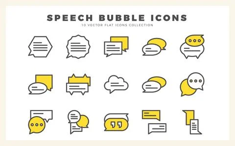 15 Speech Bubble Two Color icon pack. vector illustration. Illustrazione stock