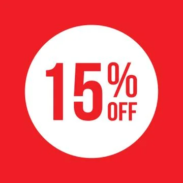 15% Off Sticker Stock Illustration