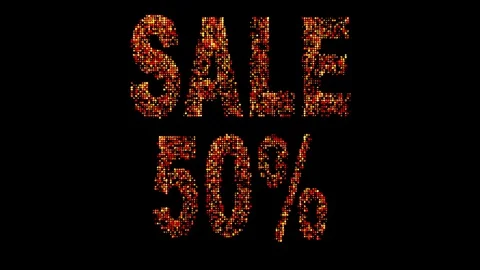 15 Text Animation with Moving Light Sale 50 库存影片 129956272