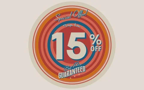 15% OFF VECTOR ILLUSTRATION Stock Illustration