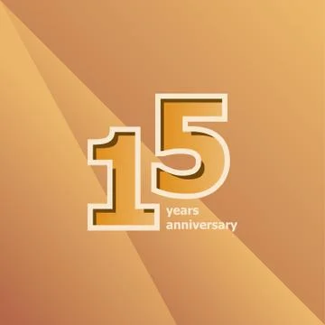 15 Years Anniversary Vector Template Design Illustration Stock Illustration