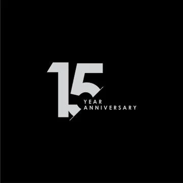 15 Years Anniversary Vector Template Design Illustration Stock Illustration
