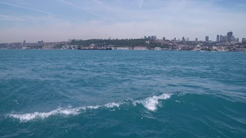 150 frame Wave in bosphorus Stock Footage 77232896
