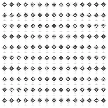 150 map icons (rhomb)  Stock Illustration