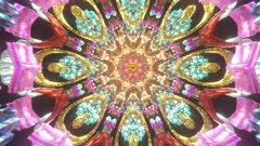 Meditation 3D mandala vj seamless loop beautiful color light trip with motio